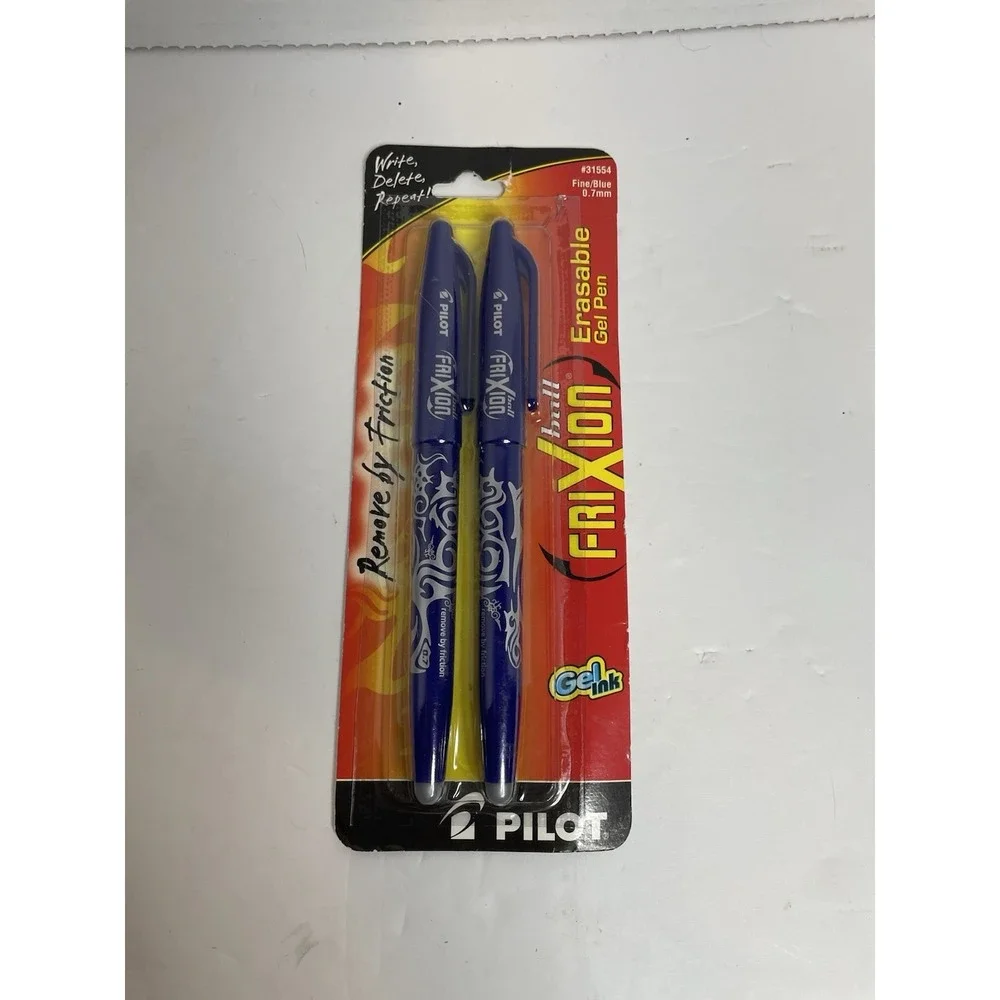 Pilot Frixion Pen Blue 2 Pack Fine Point 0.7mm Heat Erase